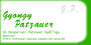 gyongy patzauer business card